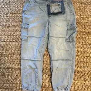 American Eagle Light Blue Cargo Joggers